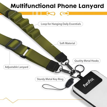 Icycay Phone Lanyard Crossbody Strap Neck Adjustable Teacher Women Green - color: 1 Green