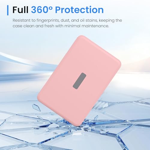 Case for TORRAS MiniMag Power Bank 10000mAh,Silicone Protective Cover with Shockproof Bumper,Anti-Fingerprint Dust Resistant,Washable Non-Slip Skin,Charge-Through Cutout,Portable Travel Sleeve,Pink - color: Pink