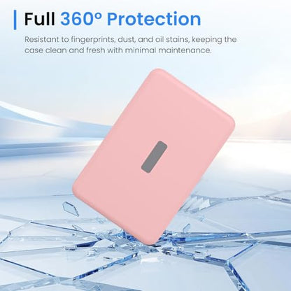 Case for TORRAS MiniMag Power Bank 10000mAh,Silicone Protective Cover with Shockproof Bumper,Anti-Fingerprint Dust Resistant,Washable Non-Slip Skin,Charge-Through Cutout,Portable Travel Sleeve,Pink - color: Pink