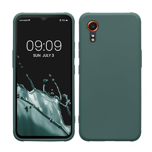kwmobile Case Compatible with Samsung Galaxy Xcover7 Case - Soft Slim Protective TPU Silicone Cover - Blue Green - color: blue green