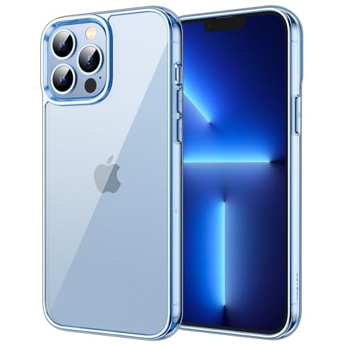 JETech Case for iPhone 13 Pro 6.1-Inch, Non-Yellowing Shockproof Phone Bumper Cover, Anti-Scratch Clear Back (Sierra Blue) - color: Sierra Blue