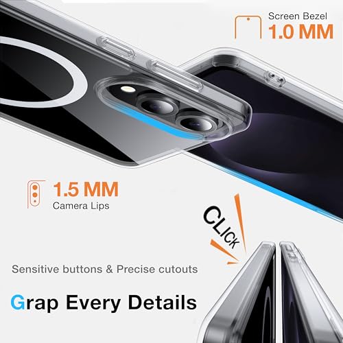 for Samsung Galaxy S25 Edge Case with MagSafe - color: Clear, size: Galaxy S25 Edge with Stand