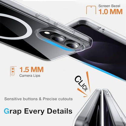 for Samsung Galaxy S25 Edge Case with MagSafe - color: Clear, size: Galaxy S25 Edge with Stand