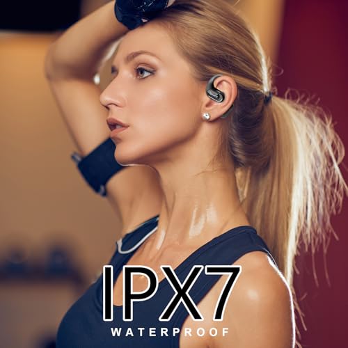 Open Ear Headphones, Bluetooth 5.4 Wireless Earbuds, Black