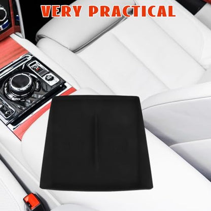 Black Silicone Cordless Charging Pad for Automotive Center Console