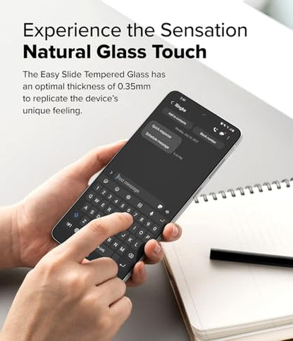 Ringke for Samsung Galaxy S25 Edge Screen Protector [Easy Slide, 2 Pack] | Easy Installation with Alignment Tool, Case Friendly Premium 9H Hardness Tempered Glass - size: Galaxy S25 Edge
