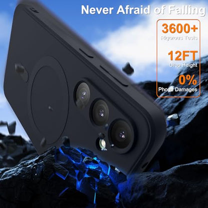 for Galaxy A16 5G Case,Magnetic,Wireless Charging,Slim Black - color: Black