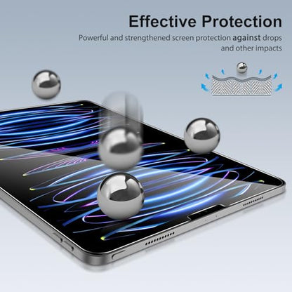 SPARIN Screen Protector for iPad Pro 12.9 [2022/2021/2020-6th/5th/4th] | 2pcs Camera Lens Protector+ 2pcs Tempered Glass for iPad Pro 12.9 inch, Support Apple Pencil & Case Friendly - size: iPad Pro 12.9 inch 4th/5th/6th
