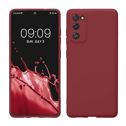 kwmobile Case Compatible with Samsung Galaxy S20 FE Case - Protective Slim TPU Phone Cover - Soft Matte Finish - Bordeaux Violet - color: bordeaux violet, size: Galaxy S20 FE
