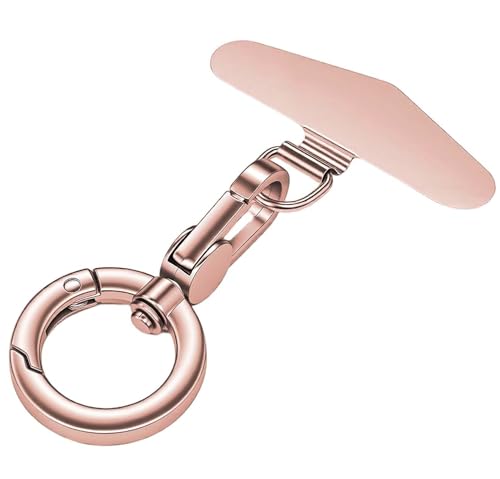 TENOC Metal Phone Tether with Spring Ring, Rose Gold - color: Rose Gold
