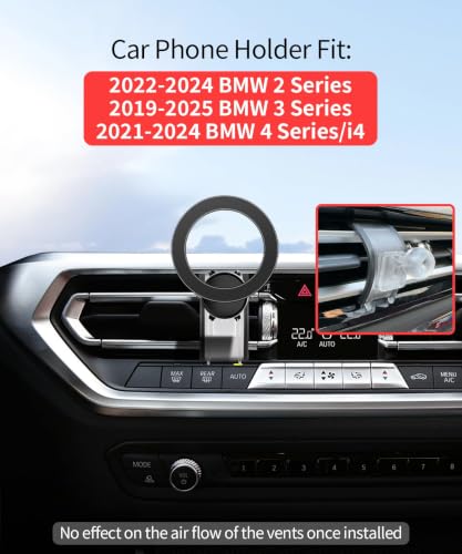 Car Phone Holder for BMW 3 Series 2019-2025, 4 Series/i4/2 Series 2022-2024 - size: for 19-25 3-Series/21-24 4-Series/i4/2-Series
