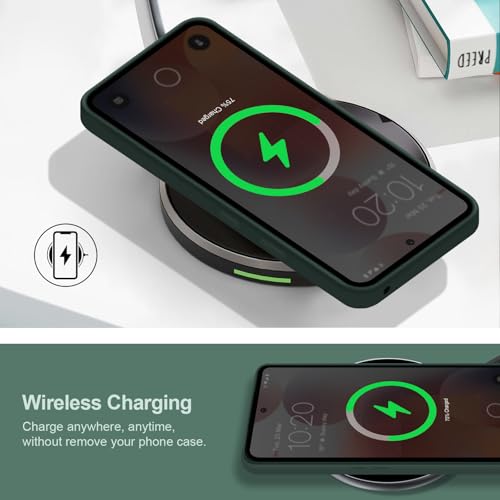 Silicone Case for Nothing Phone 3A Pro, Green | Soft Silicone Silky Touch Easy Clean, Shockproof Slim Phone Cover, Upgraded Camera Protection, Anti-Scratch Microfiber Lining - color: Green, size: Nothing Phone 3A Pro