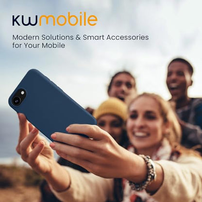 kwmobile Case Compatible with Apple iPhone 17e / iPhone 16e Case - Soft Slim Protective TPU Silicone Cover - Navy Blue - color: navy blue