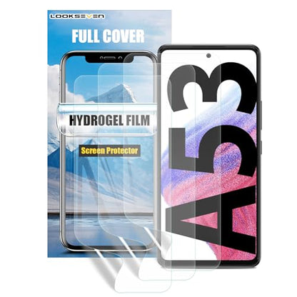 LOOKSEVEN 3 Pack Hydrogel Film For Samsung Galaxy A53 5G 6.5 inch - size: Galaxy A53 5G (6.5 inch)