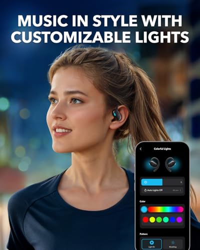 Soundcore V20i by Anker Open Ear Earbuds, Open Ear Headphones True Wireless - color: Black