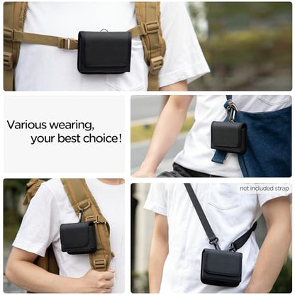 Holster for Samsung Galaxy Z Flip 7/6/5, Motorola Razr Plus, Razr 40 Ultra, Razr 2019/2020/2022, Nylon Pouch with Belt Clip Phone Holster Belt Case, Black -XS - size: X-Small