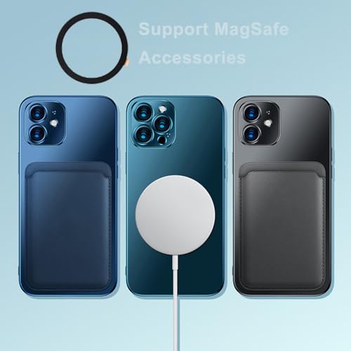 TENOC Universal Metal Ring Sticker, 6Pcs, Bkack+Silver | Compatible with iPhone/Samsung/Android Cellphones, Magnetic Phone Charger/Mount/Holder Conversion - color: Black&Silver