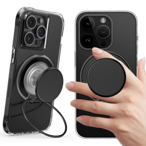 AUROX for MagSafe Phone Grip, Magnetic Phone Grips, Transparent Black - color: Transparent Black