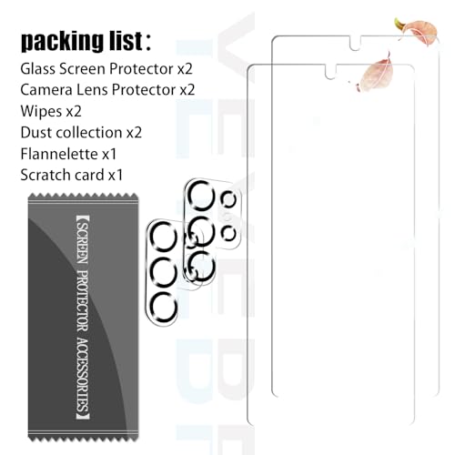 Galaxy S25 Ultra Tempered Glass Screen & Lens Protector 2+2 Pack HD Clear | [Ultrasonic Fingerprint Unlock] [Case Friendly] [Bubble-Free] - size: Galaxy S25 Ultra