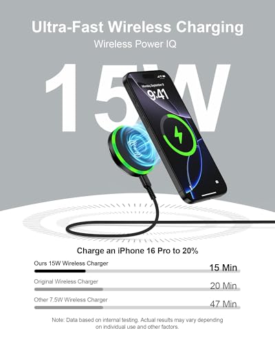 Samsung MagSafe Wireless Charger 15W Fast Charging Pad for Samsung Galaxy - color: 1*Black