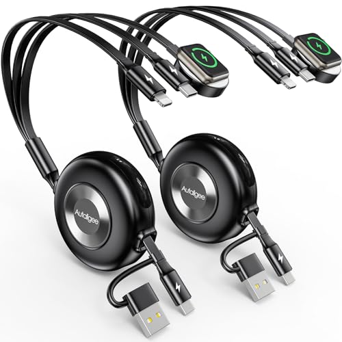 Multi Charging Cable 2 Pack Retractable Car Charger for Multiple Devices - style: 2