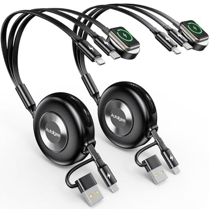 Multi Charging Cable 2 Pack Retractable Car Charger for Multiple Devices - style: 2