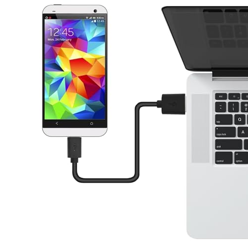 Short USB Type C Cable, 10 Pack 0.5FT USB 2.0 Cables Black