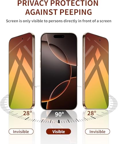 Privacy Screen Protector for iPhone 17 Pro Max 2 Pack Gradient Green - color: iphone 17 Pro Max Green