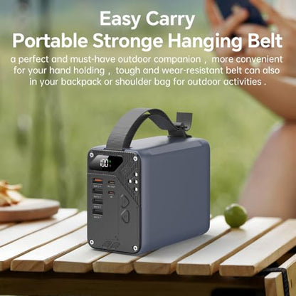 80000mAh High Capacity PD 30W Power Bank Fast Charging 22.5W Portable USB C Battery Packs with 5 Outputs & LCD Display Battery Bank for iPhone, Samsung, iPad ,Macbook & Outdoors Camping (GREY) - color: GREY