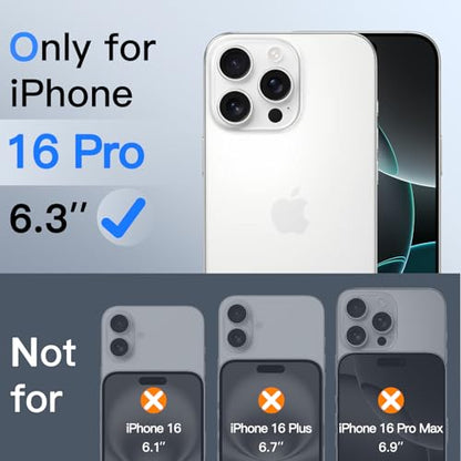 JETech 360° Privacy Screen Protector for iPhone 16 Pro, 2-Pack - size: iPhone 16 Pro