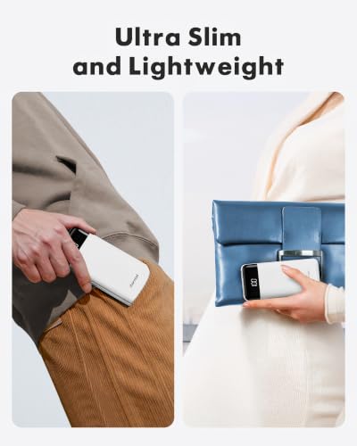 charmast Power Bank Portable Charger with Reinforced Built-in 4 Cables - color: White