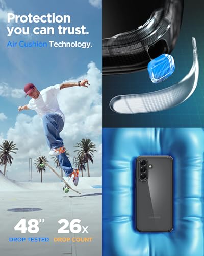 Spigen for Galaxy A56 5G Case, Ultra Hybrid [Anti-Yellowing] [Military-Grade Protection] - Matte Black - color: Matte Black, size: Galaxy A56 5G