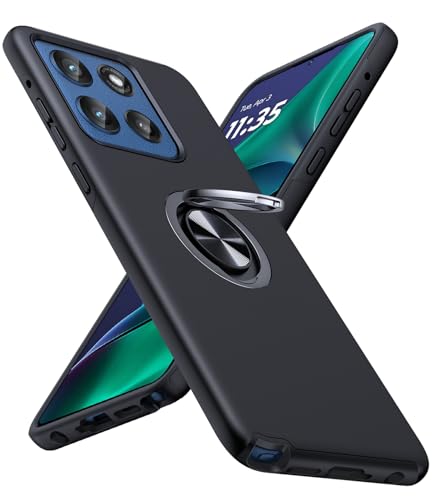 JAME for Moto G Stylus 5G 2025 Case, Ring Stand Slim Shockproof Phone Case - color: Black, size: Moto G Stylus 5G 2025