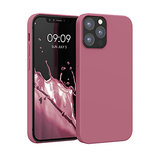 kwmobile Case Compatible with Apple iPhone 12 / iPhone 12 Pro Case - TPU Silicone Phone Cover with Soft Finish - Dark Rose - color: Dark Rose, size: iPhone 12 / iPhone 12 Pro