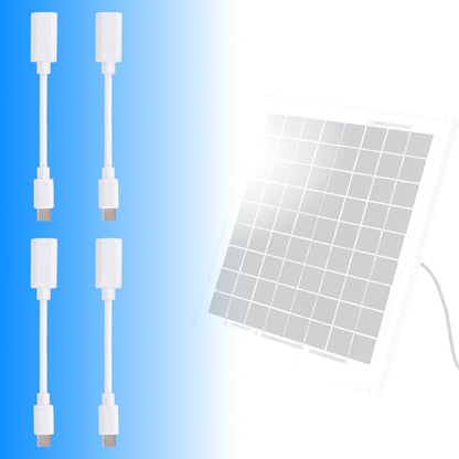 4pcs USB-C to Micro USB Adapter Cable for Eufy Outdoor Camera & Solar Panel