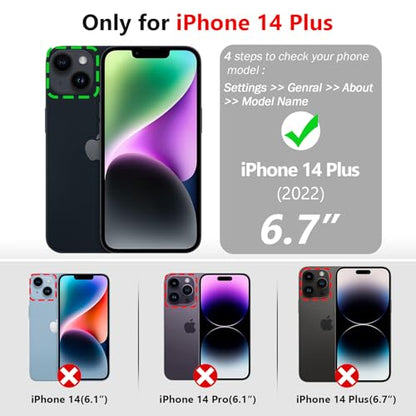 Varikke for iPhone 14 Plus Wallet Case Detachable with Card Holder for Women, Fashion Glitter Leather Strap Strong Magnetic Flip Wallet Removable Phone Case Cover for iPhone 14 Plus 6.7", Light Purple | Strong Magnetic Detachable, with 9-Card Holder Slots