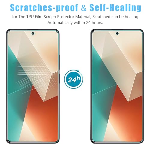 [2+2pack For Xiaomi Redmi Note 13 Pro+ Flexible Privacy Screen Protector(Not Tempered Glass) and Camera Lens Screen Protector,Anti-Spy Flexible TPU Film,Easy Installation