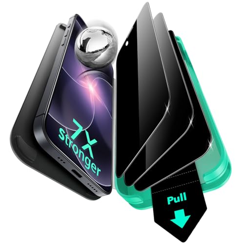 ESR 3 Pack for iPhone 17e/14/13/13 Pro Privacy Screen Protector, Armorite | 7X Impact Absorption, 9H+ Tempered Glass, Anti-Spy, for iPhone 17e/16e/14/13/13 Pro, UltraFit Tray, Full-Coverage Protection - size: iPhone 17e/16e/14/13/13 Pro 6.1 inch