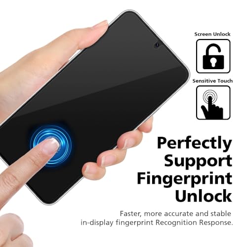 2-Pack Anti Glare Matte Privacy Screen Protector for Samsung Galaxy S25 Edge [0.1S Fingerprint ID Unlock][Anti Spy PET Flexible Film][Bubble-Free Easy Installation with Alignment Jig] - size: Galaxy S25 Edge