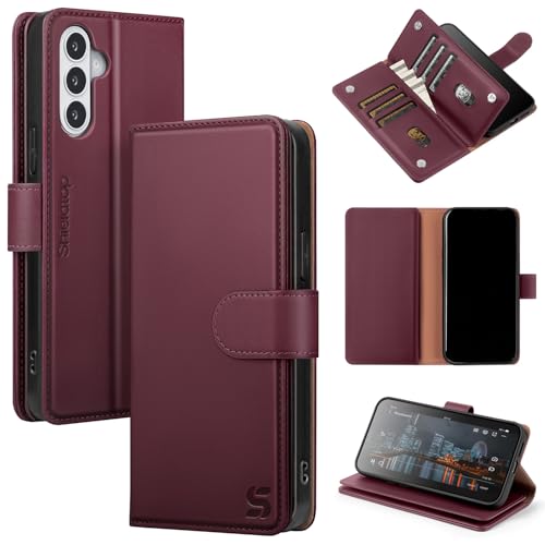 Shieldtop Compatible with Samsung Galaxy S26 Plus Wallet Case with Card Holder,Women Men RFID Blocking PU Leather Flip TPU Protective Cover Credit Card Slots,Phone Case for S26 Plus,Wine Red - color: Wine Red, size: Samsung Galaxy S26 Plus - 6.7"