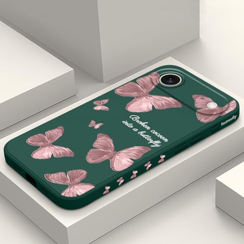 LEECG for iPhone 17 Air Case, Flower Protective Bumper Slim Soft Phone Cover for iPhone 17 Air 6.5 inch, Butterfly Green - color: Butterfly Green, size: for iPhone 17 Air