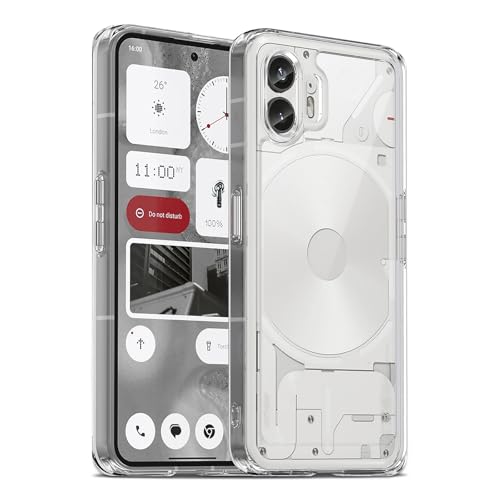 Case for Nothing Phone 2, Military Grade Drop Protection Phone Case, Yellowing Resistant, Anti-Scratch Hard PC Back, Shockproof Hard Ultra-Thin Protective Cover, Clear - size: Nothing Phone 2