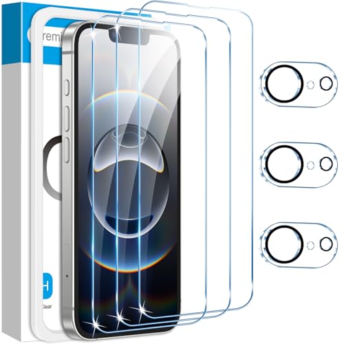 Fotbor otbor 3Pack iPhone 16e / 17e 6.1 inch Screen Protector with 3Pack Camera Lens Protector, 9H+ Tempered Glass Easy Installation Kit, Case Friendly - size: iPhone 16e-6.1 inch