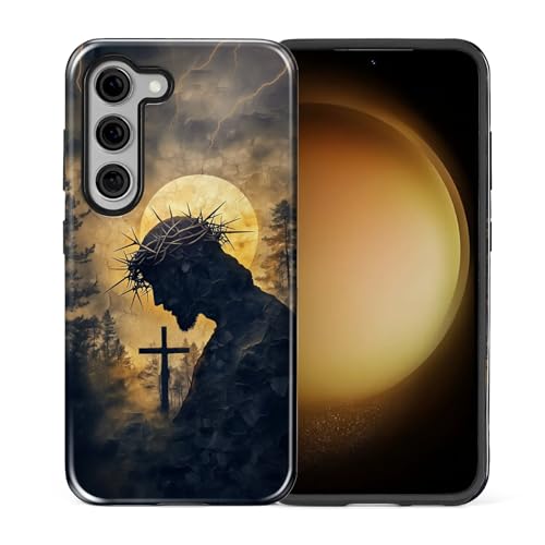 CARLOCA Case for Samsung Galaxy S23,Faith Inspired Christians Scripture Design Hybrid Dual Protection Soft TPU + Hard PC,Shockproof Anti-Scratch Cover Men Women Stylish Protective Phone Case - color: Faith Inspired Christians Scripture, size: Galaxy S23