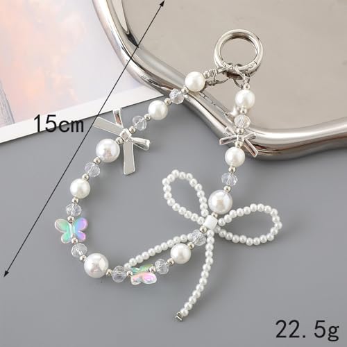 Phone Wrist Strap,Marble Beaded Phone Charm with Tether Tab,Hands-Free Wrist Strap (E) - color: E