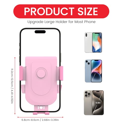 Baby Stroller Phone Holder, Universal Handlebar Phone Mount Pink
