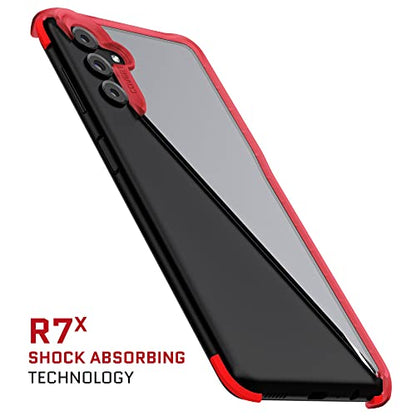Ghostek COVERT Red Galaxy A13 5G Case Clear Hard Back Shockproof Protective Phone Cover Premium Slim Thin Lightweight Design Heavy Duty Designed for 2021 Samsung A13 5G (6.5inch) (Red-Limited Edition) - color: Red [Limited], size: Galaxy A13 5G