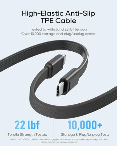 CUKTECH 20000mAh Portable Charger, 40W Power Bank, Built-in USB-C Cable - color: LPB200N-Gray