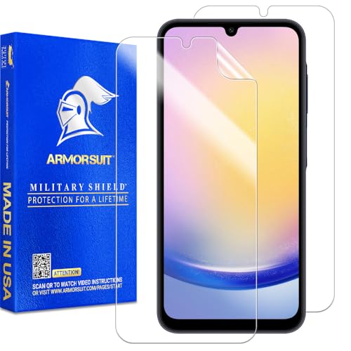 ArmorSuit 2 Pack Screen Protector for Samsung Galaxy A25 5G (6.5") Case Friendly MilitaryShield HD Clear Film - Made in USA