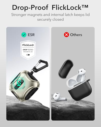 ESR for AirPods 5/4 Case, Compatible with MagSafe, Titanium - color: Titanium, size: AirPods 5&4 Case